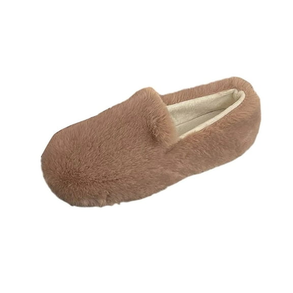 Khaki Round Toe Casual Loafers For Women, Slip-On Design, Flat Comfortable Sole For Running Errands And Relaxing