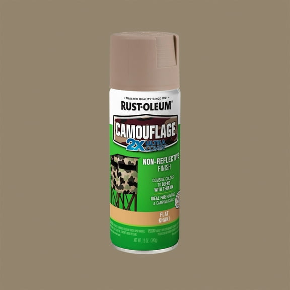Khaki, Rust-Oleum Camouflage 2X Ultra Cover Spray Paint-279177, 12 oz