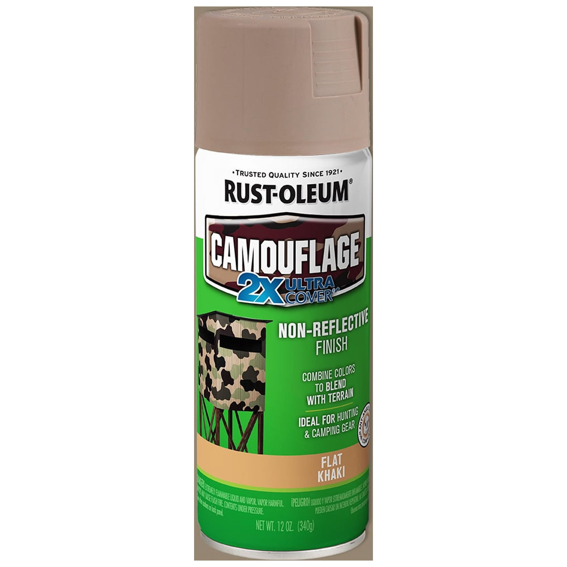 Khaki, RustOleum Specialty Camouflage Spray Paint 12 oz, 6 Pack