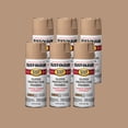 thumbnail image 1 of 6 Pack, Khaki, Rust-Oleum Stops Rust Gloss Protective Enamel Spray Paint-249032, 12 oz, 1 of 11