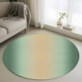 thumbnail image 1 of Khaki Sage Green Ombre Round Rugs 3ft, Modern Abstract Art Gradient Non Slip Washable Rug Runner, Low Pile Indoor Floor Carpet Mat Bathroom Rugs for Living Room, Bedroom, Kids Room, 1 of 9