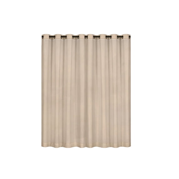 Khaki Sheer Voile Curtains for Living Room and Bedroom - Long Transparent Gauze Drapes with Double Rod Pocket, Ideal for Windows and Glass Doors
