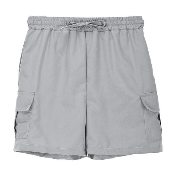 Khaki Shorts For Boys Girl Clothes Size 7-8 Girls Shorts Size 14-16 Girls Cargo Shorts Loose Casual Solid Drawstring Long Shorts Knee Length Wide Leg Short Pants With Pockets