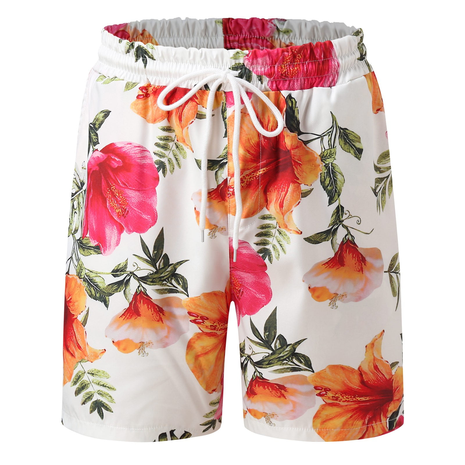 Khaki Shorts for Men Mens Shorts Printed Mens Linen Shorts White Beach