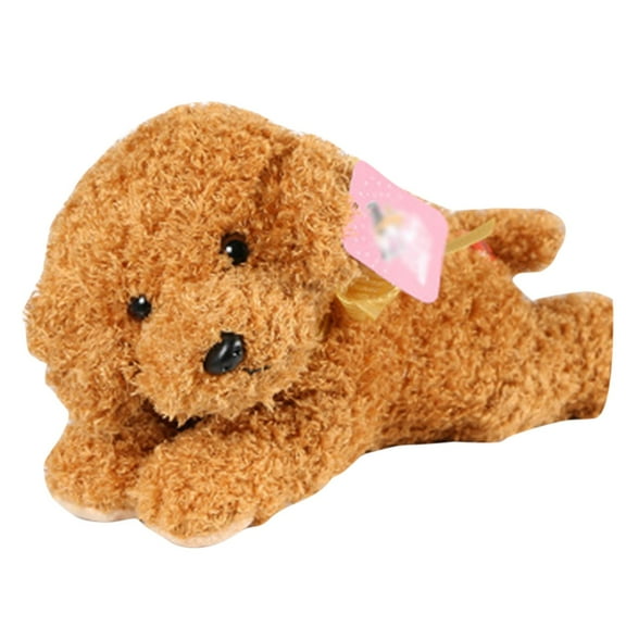 Khaki Soft Plush Puppy Dog Toy Simulation Teddy Bear Style Stuffed Animal For Children