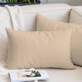 thumbnail image 1 of Khaki Solid Color Pillow Covers 12"x20", Aesthetics Contemporary Luxury Soft Brushed Microfiber Breathable Throw Pillow Covers, Pillowcase with Zipper for Couch Sofa Bedroom Living Room, 1 of 9