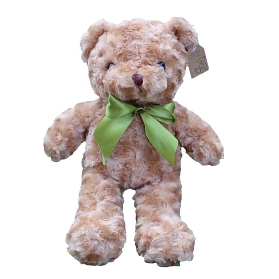 Khaki Teddy Bear Plush Toy Cute Rag Doll Childrens Activity Stuffed Animal Doll With Bow Tie 30X15X3Cm 11.8X5.9X1.2Inch