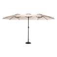 thumbnail image 1 of Khaki Umbrella - Double Sided Shade - Summer Garden - Corrosion - Resistant Steel Frame, 1 of 6