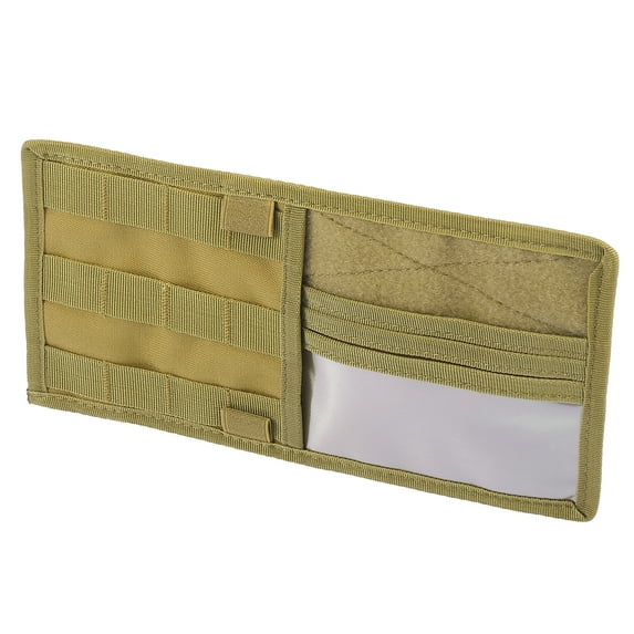 Khaki Universal Sun Visor Organizer Storage Pocket Pouch Bag Hook and Loop Tape Nylon for SUV RV Truck