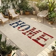 thumbnail image 1 of Khaki Vintage Outdoor Rug for Patio/Deck/Porch, Non-Slip Large Area Rug 6 x 9 Ft, American Flag Retro Art Rustic Indoor Outdoor Rugs Washable Area Rugs, Reversible Camping Rug Carpet Runner, 1 of 8