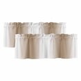 thumbnail image 1 of Khaki White Ombre Valances for Windows, Decorative Rod Pocket Window Valance Curtains, Modern Abstract Art Farmhouse Gradient Short Curtain Drapes for Kitchen/Living Room, 2 Panels, 42" W x 18" L, 1 of 8