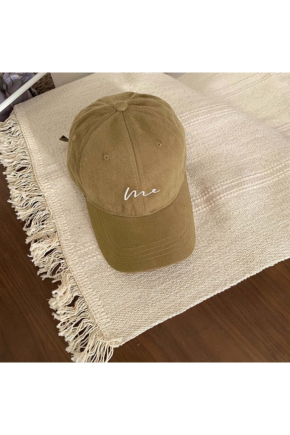 Khaki Wide Brim Baseball Cap For Women Deep Adjustable Hat With Long Visor Flattering Design For Larger Heads Baseball Grandma Cap Cap for Girls Frat Clothes for Men Ha Oh Offline Hat Chive Hat
