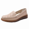 thumbnail image 1 of Khaki Women Casual Walking Shoes Slip On Round Toe Breathable Flat Comfortable Lightweight, 1 of 9