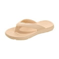 thumbnail image 1 of Khaki Women Men And Women Same Style Flip Flops Clip Toe Open Toe Soft Bottom Nylon Spandex Upper Beach Couple Spring Summer, 1 of 5