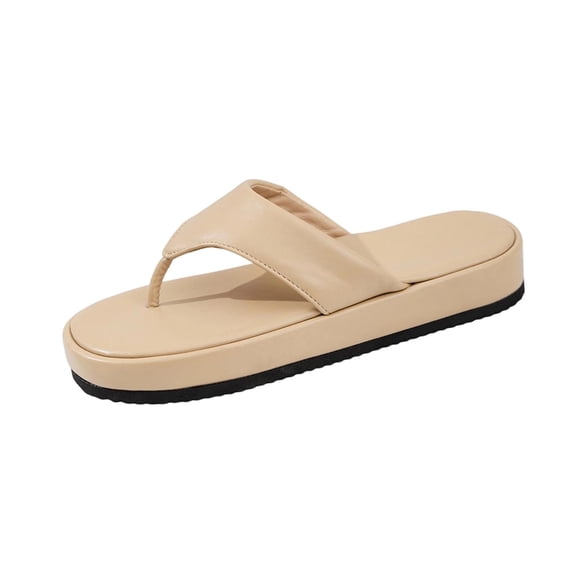 Khaki Women'S Casual Platform Footwear In A Sandy Neutral Shade Ideal For Everyday Comfort