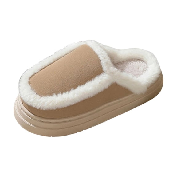 Khaki Women S Casual Slippers For Indoor Home Use Thick Soled Anti Slip Versatile For Winter
