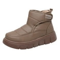 thumbnail image 1 of Khaki Women'S Warm Short Boots With Thick Sole And Insulated Design For Fall And Winter Casual Style, 1 of 9