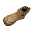 thumbnail image 1 of Khaki Women'S Waterproof Snow Boots With Side Zipper, Mid-Calf Fashion Boots For Fall And Winter, Chunky Heel Comfortable Warm Boots, 1 of 2