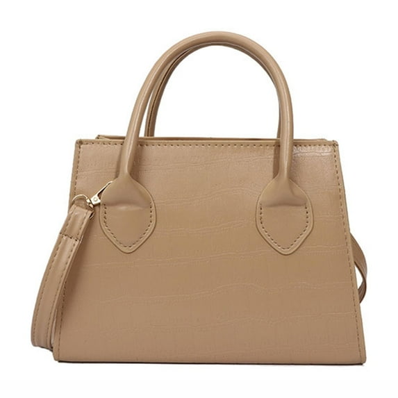 Khaki Women's Retro Simple Crossbody Bag Ins Small Square Shoulder Purse Fashionable Tote Bag