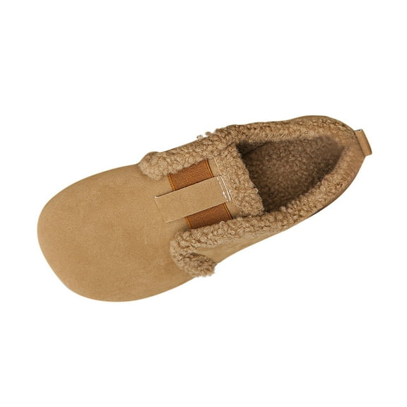 Khaki Womens Gentle Style Comfortable Moccasins With Velvet Lining And Flat Bottom For Winter Outer Wear Slip On Shoes With Soft Sole