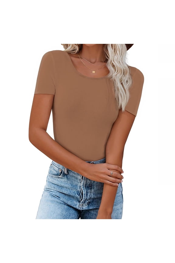 Khaki XL WIZUTIZ Tops for Women Retro Cotton Blend Lightweight Tee Ladies Linen Crew Neck Tops Holiday Beach Short Sleeve Oversize Shirts Loose Fit Elegant Tshirt Cotton Linen Solid T-shi