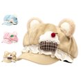 thumbnail image 1 of Khaki Y2K Kawaii Beret Hat,Sweet Bear Ear Cutecore Hat Cake Details with Lace Accents,Cap Sweet Suede Newsboy for Kawaii Outfits and Party, 1 of 5