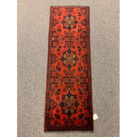 Khal Mohammadi 2X5 Handmade Wool Runner Rug # 12272