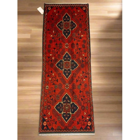 Khal Mohammadi 2X5 Handmade Wool Runner Rug # 12296