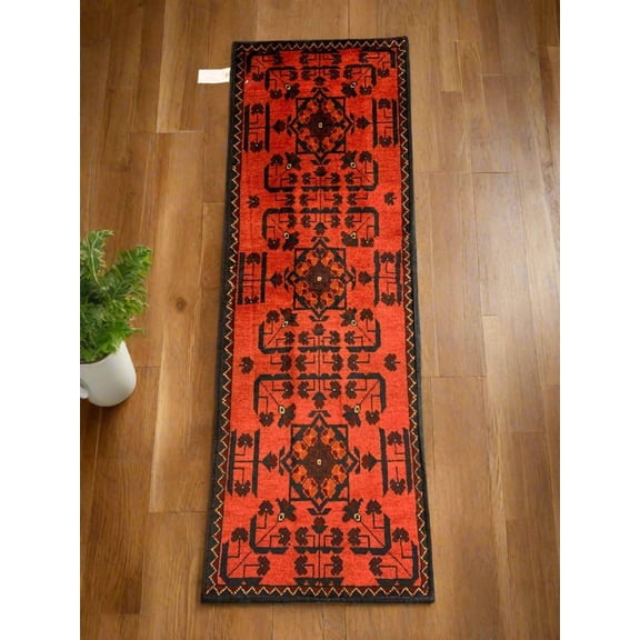 Khal Mohammadi 2X5 Handmade Wool Runner Rug # 12301