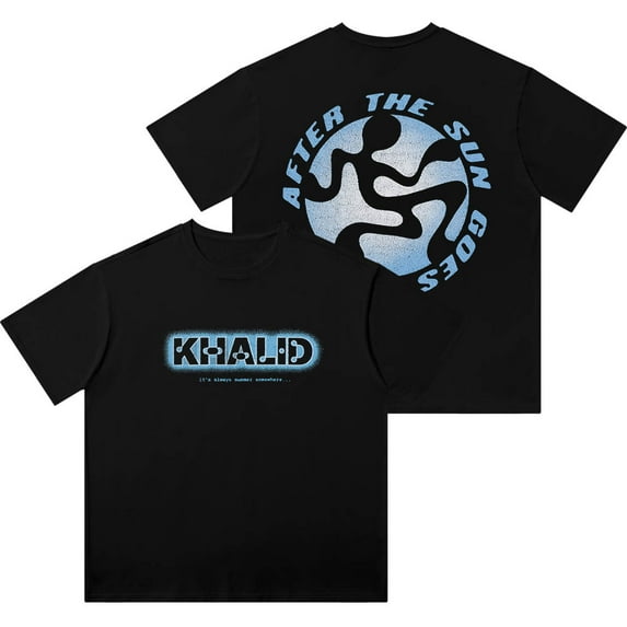 Khalid After The Sun Goes Down Vintage Wash T-Shirts Women Men HipHop Cotton Short Sleeve Tee