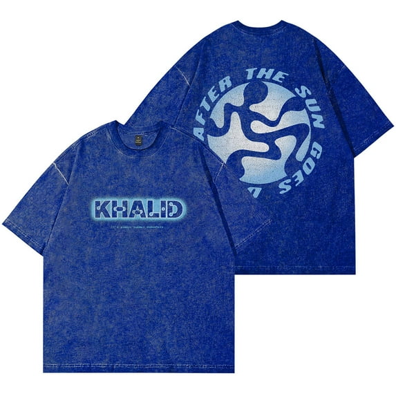 Khalid After The Sun Goes Down Vintage Wash T-Shirts Women Men HipHop Cotton Short Sleeve Tee