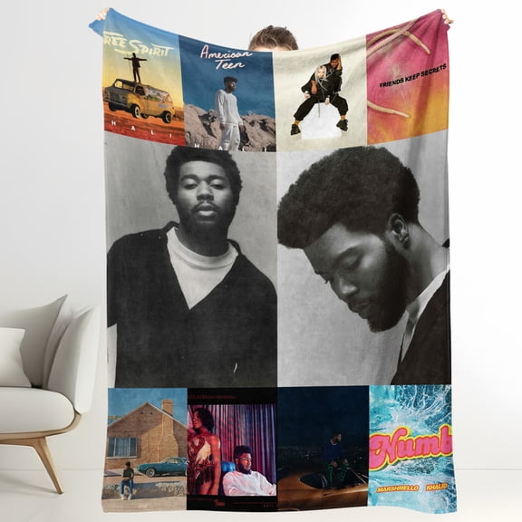 Khalid Music Soft Flannel Throws Blankets Lightweight for Couch Bed Living Room Bedroom Car For All Seasons 60"X80"