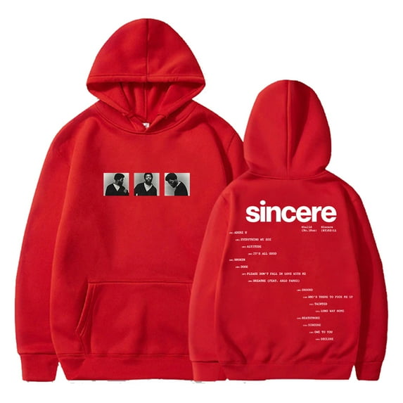 Khalid Sincere Merch Hoodie 2024 Tour Long Sleeve Streetwear Women Men Hooded Sweatshirts