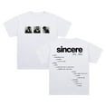 thumbnail image 1 of Khalid Sincere Tracklist T-shirt 2024 Tour Short Sleeve Cotton Tee Women Men Streetwear Tops, 1 of 3