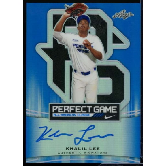 Khalil Lee Rookie Card 2015 Leaf Metal Draft Perfect Game Prismatic Blue #BAKL1