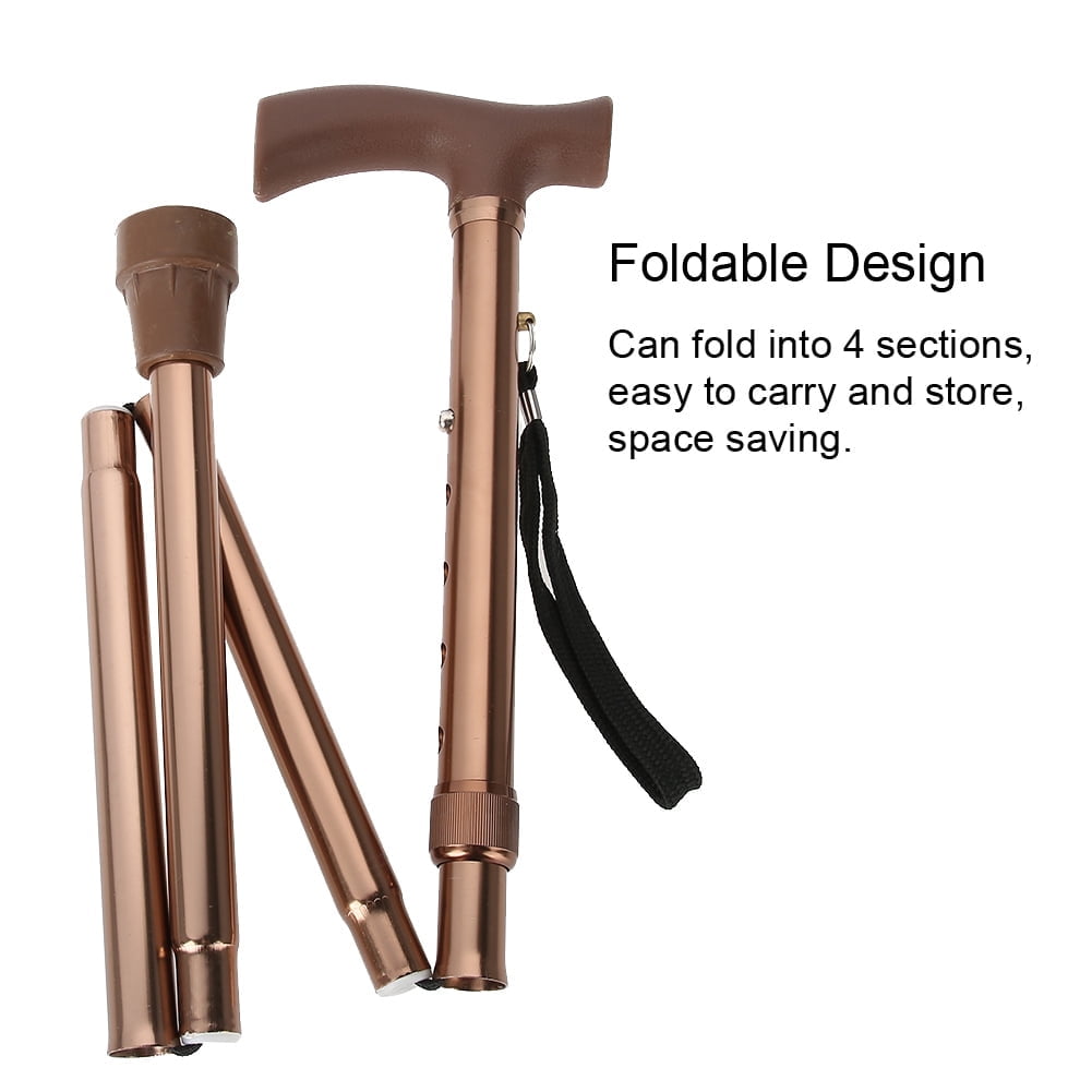 Khall Foldable Walking Stick, Guide Walking Stick,Alloy Foldable