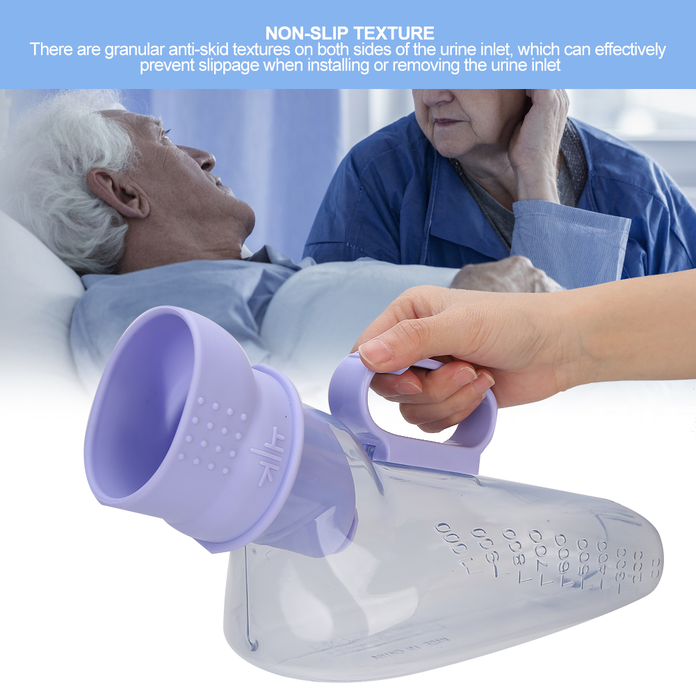 Khall Urinal Funnel,1000ml Men Urine Collection Container Spill Proof