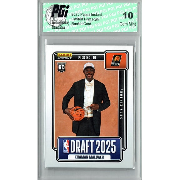 Khaman Maluach 2025 Panini Instant #NBADN-10 Draft 2032 Rookie Card PGI 10