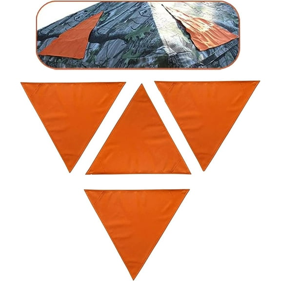 Khampa Blaze Orange Safety Blind Panels Hunting Safety - Magnetic - includes Carrying Bag - 15 3/4 inch per Side - More than 100 Sq in per Panel - Set of 4