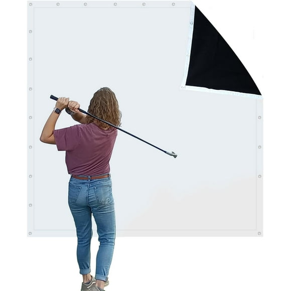 Khampa Indoor Golf Impact Screen, High Definition Premium 4k Projection Screen with Blackout Double Layer Backing, 8'x8'