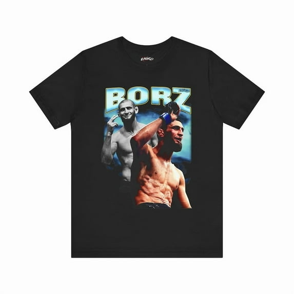 Khamzat Chimaev T-Shirt, MMA UFC Fighter Tee, Gift for Men, Unisex Jersey Short Sleeve Shirt,Black Color,Size 2XL