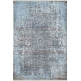 thumbnail image 1 of Khan Blue Modern Polyester Area Rugs for Living Room Washable Rugs Boho Moroccan Area Rug Soft Geometric Bohemian Distressed Indoor Rug for Bedroom Dining Room Office Foldable Nonslip Rug, 1 of 9