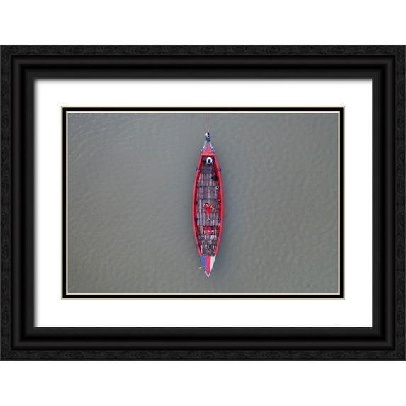 Khan Ronnie, Azim 24x17 Black Ornate Wood Framed with Double Matting Museum Art Print Titled - Color Of Life