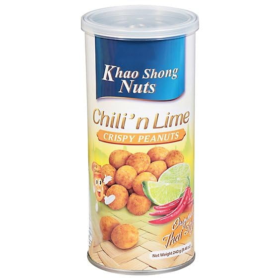 Khao Shong Peanuts Chili and Lime 8.46 oz (Pack of 6)
