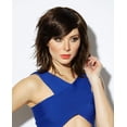 thumbnail image 1 of Kharma Blush Wig Color Chocolate - Sepia Wigs Collar Length Shaggy Synthetic Straight Costume Versatile Bangs Fantasy Spunky Vamp Anime Brown Bundle MaxWigs Hairloss Booklet, 1 of 3