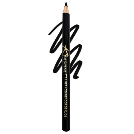Khasana Eyeliner Pencil, Glide On, Waterproof, Ultra Smooth & Creamy Application, Long-Lasting, Luminous Formula, Smudge-Proof, Ophthalmologist Tested, Cruelty Free & Vegan. #10 Black