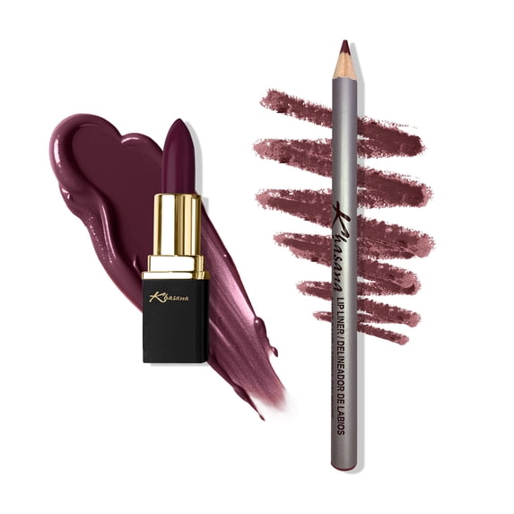 Khasana Lipstick & Lip Liner Set, Matte, Soft and Smooth Lip Color Kit, Vitamin E & C Infused for Nourishment, Hydration & Protection, Long Lasting, Color Matched Gift Set