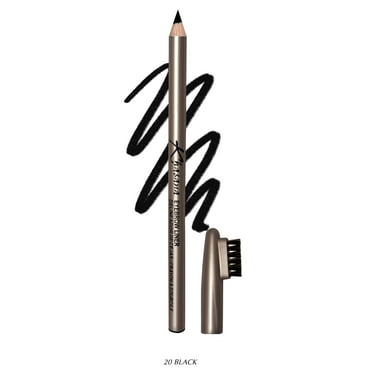 Khasana Long-Lasting Waterproof Eyebrow Pencil with Brush, Sharpenable, Longwear Eyebrow Pencil, Defined Brows, Pigment Brow Pencil. #20 Black