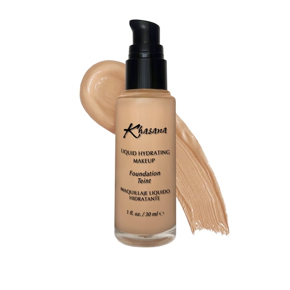 Khasana Moisturizing Liquid Foundation, Flawless Matte Finish Makeup, Full Coverage & Longwear, Lightweight Foundation Formula #14 Deep Beige