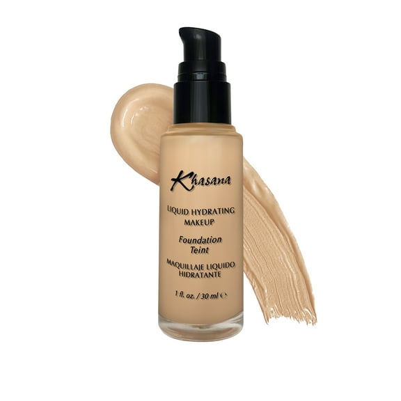 Khasana Moisturizing Liquid Foundation, Flawless Matte Finish Makeup, Full coverage & Longwear, Lightweight Foundation Formula #12 Medium Beige